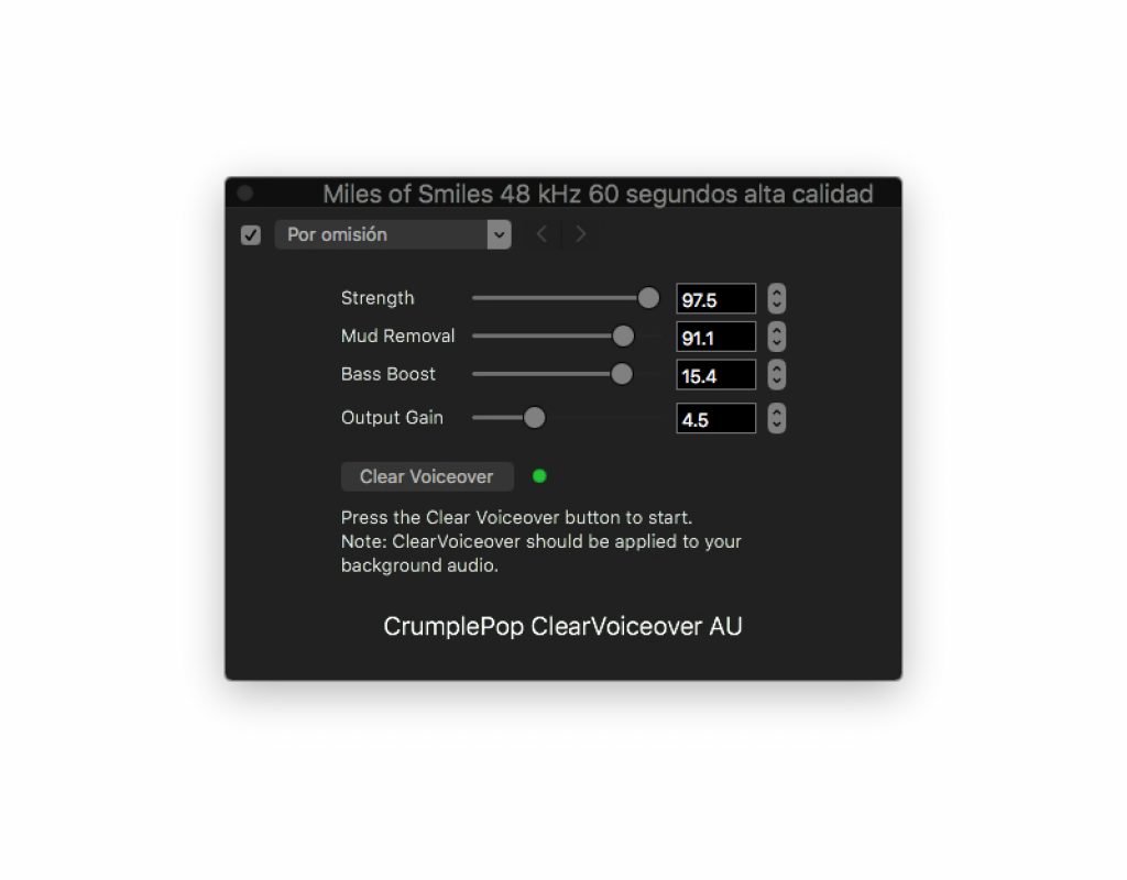 Review: ClearVoiceover audio plugin 1