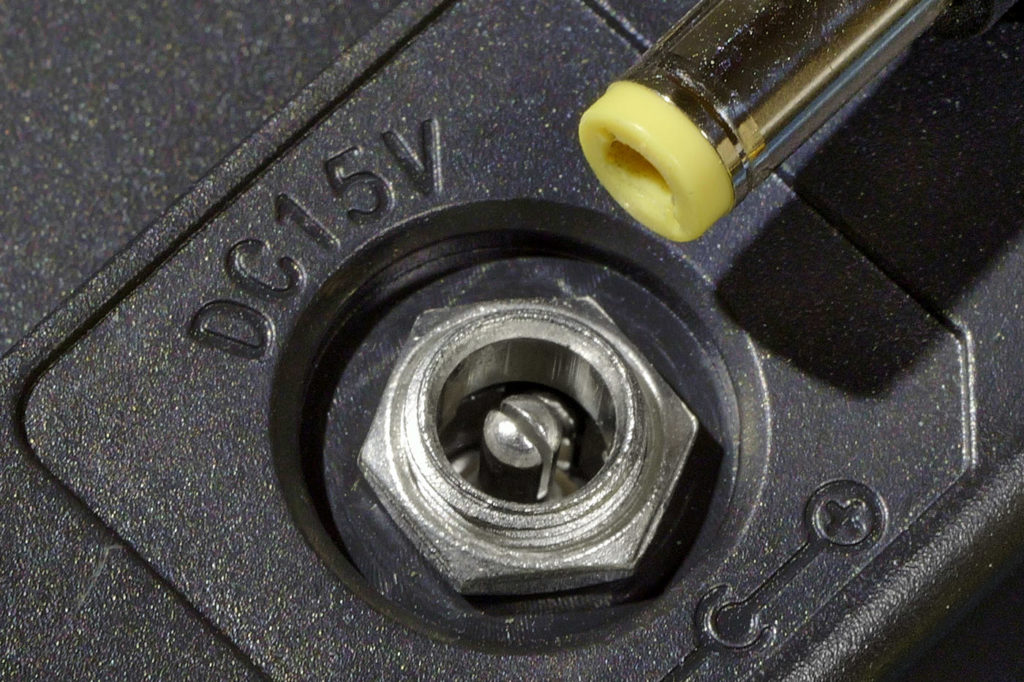 Coax plug on an LED light