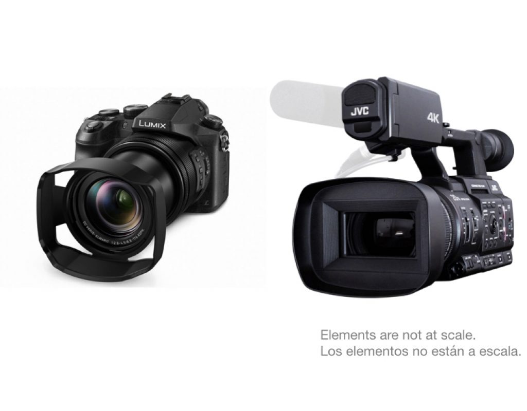 Compare: Panasonic Lumix DMC-FZ2500 and JVC GY-HC500 1” type 4K cameras 5