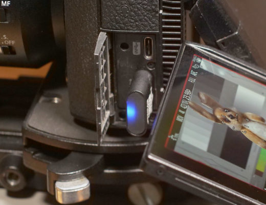 The S1H's display is fully usable even with things plugged into the camera