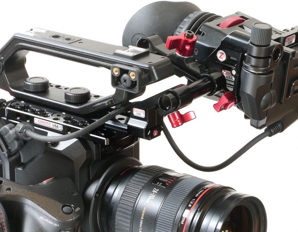 Zacuto Z-Finder rig on EVA1.