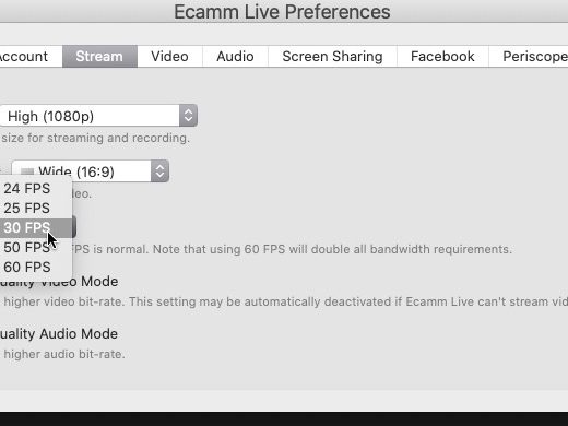 Understanding Ecamm Live’s framerates and audio sampling 42