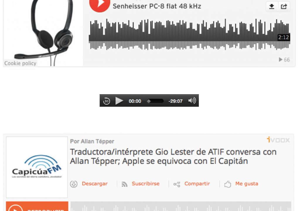 Embedding audio on the web, Facebook and sometimes even YouTube 3