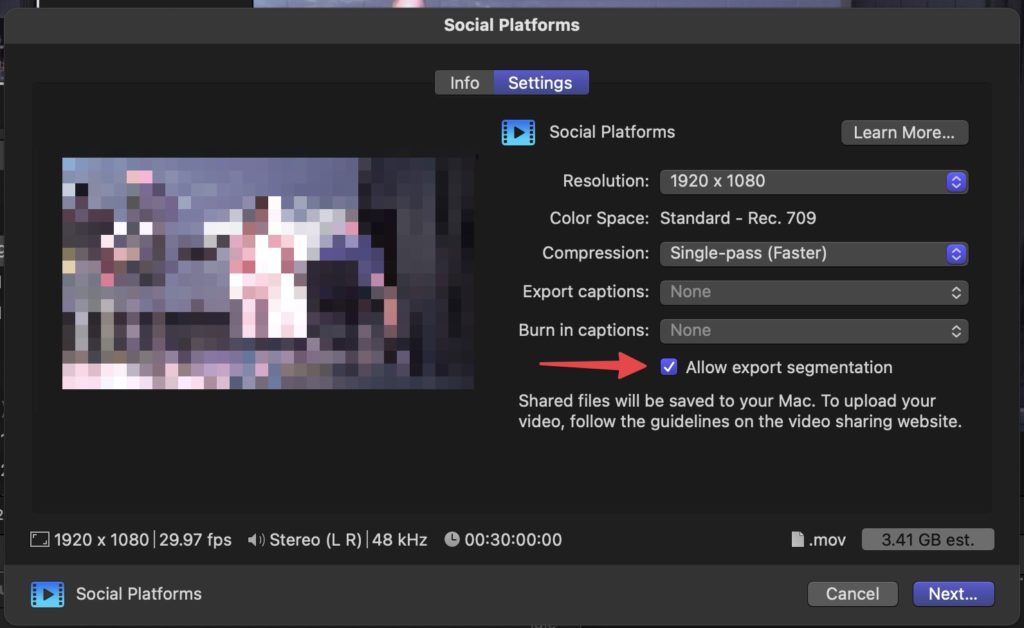 Final Cut Pro 10.7 has shipped (UPDATED 12/11/23) and export segmentation might speed things up for you 7