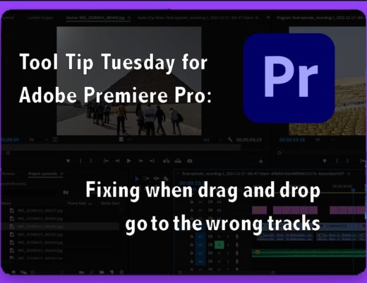 Tool Tip Tuesday for Adobe Premiere Pro: Quick fix - when drag and drop go to the wrong tracks 11