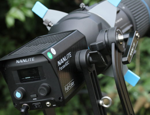 Nanlite Forza 60C with 18 to 36-degree projection attachment.