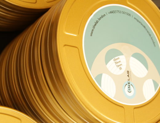 A stack of film cans
