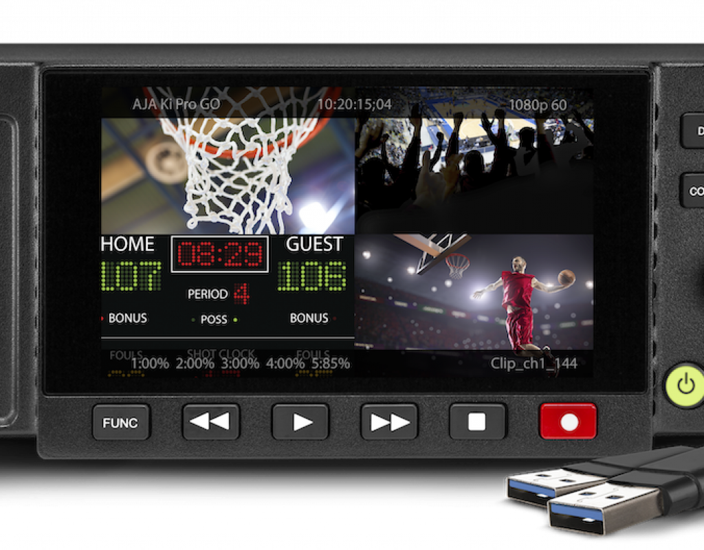 AJA at NAB 2019 introduces new and updated products including the H.264 Ki Pro GO 17
