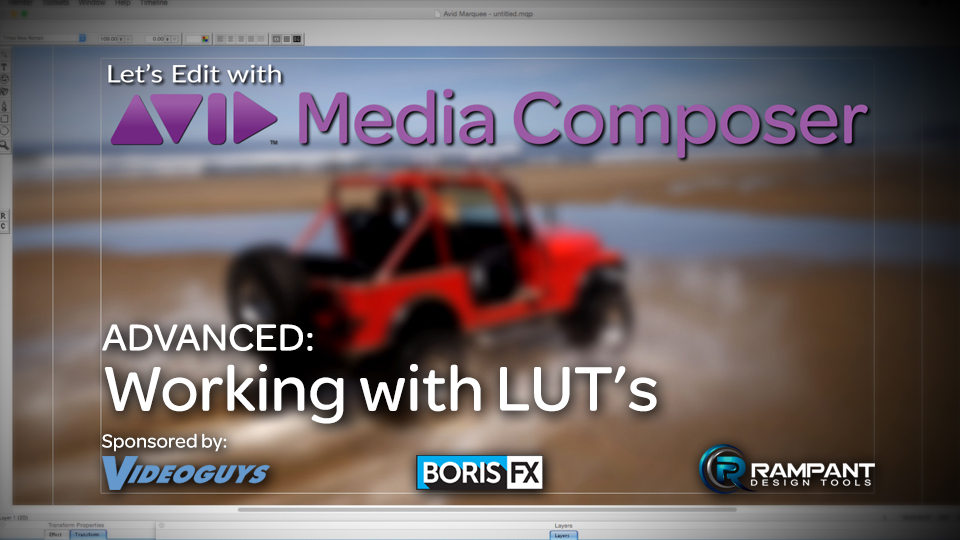 Let's Edit with Media Composer - ADVANCED - Working with LUT's 1