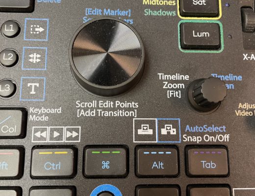 Custom video editing overlays for the Loupedeck+ control surface 84
