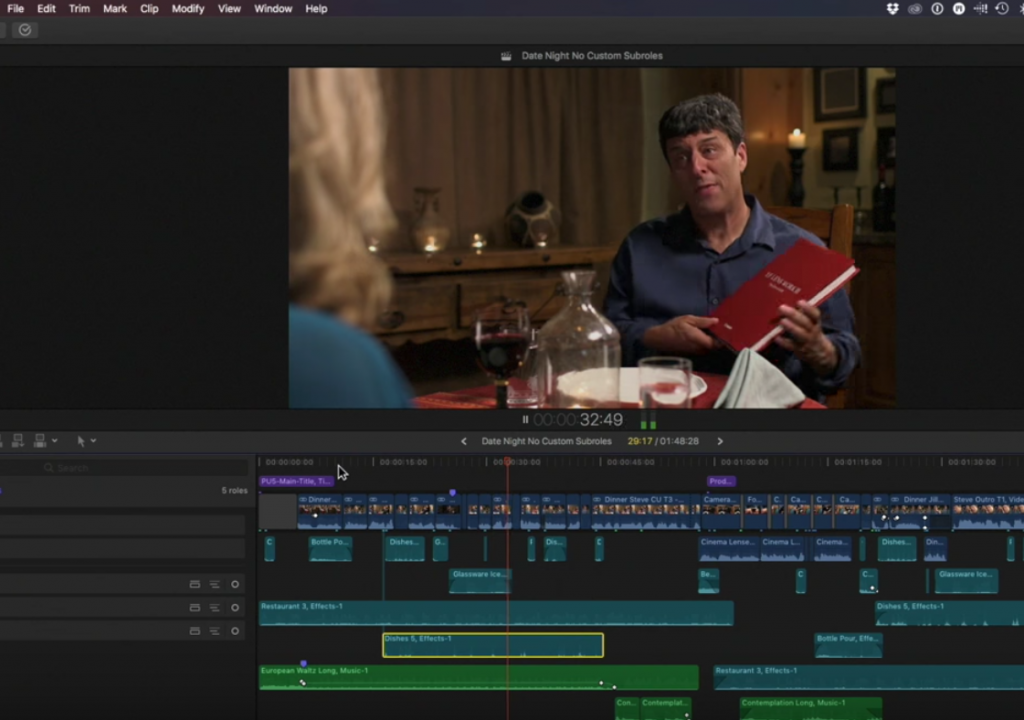 Select above and below in Final Cut Pro 10.3 1