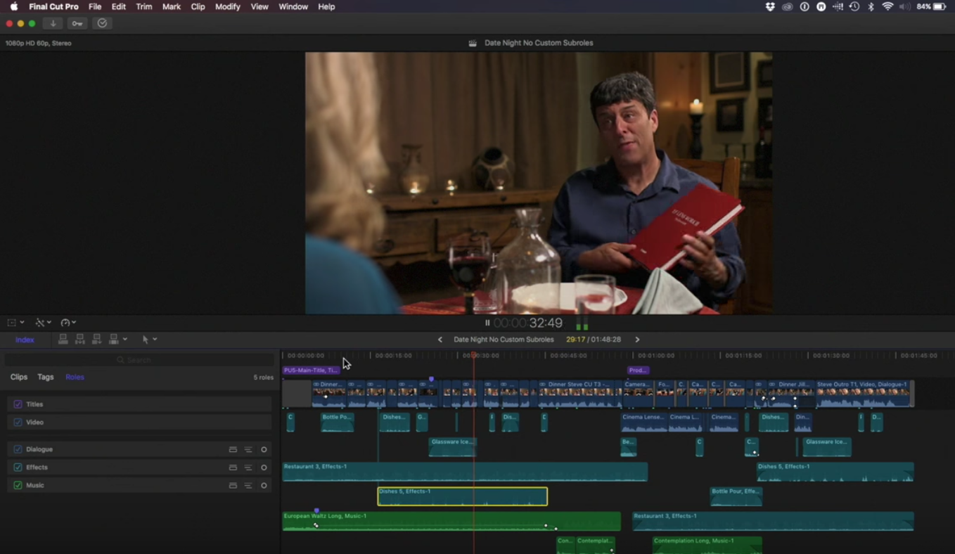 Select above and below in Final Cut Pro 10.3 11