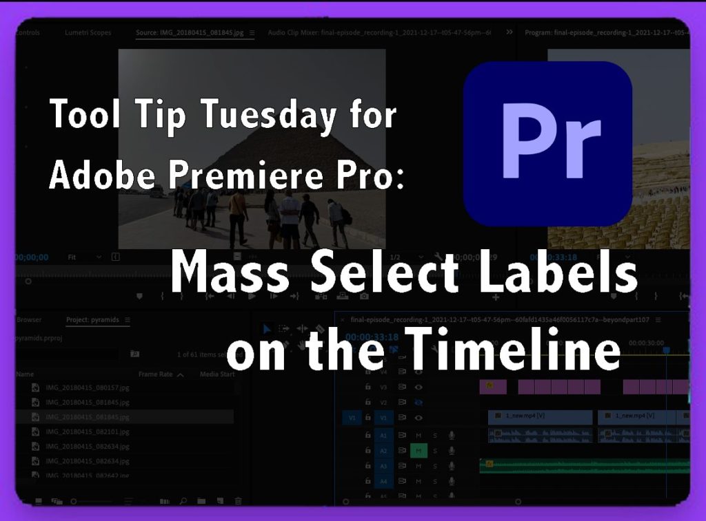 Tool Tip Tuesday for Adobe Premiere Pro: Mass Select Timeline Labels 5