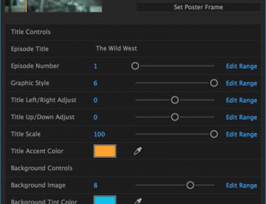 After Effects Essential Graphics panel