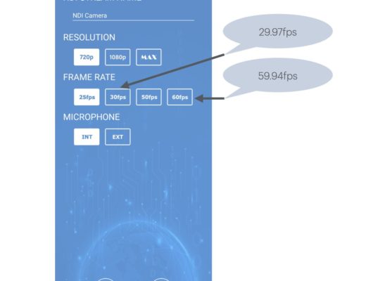 NDI Camera app adds missing 25fps, 50fps and more 1