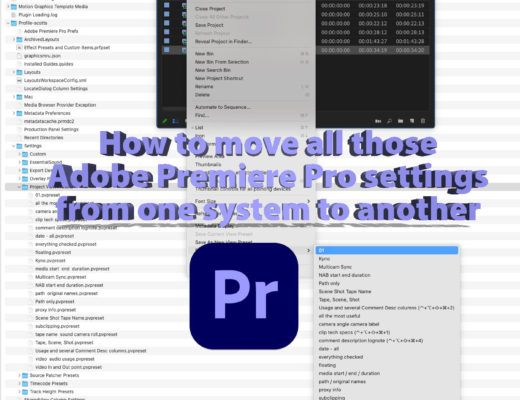 How to move your Adobe Premiere Pro keyboard shortcuts and user settings, most all of them 2