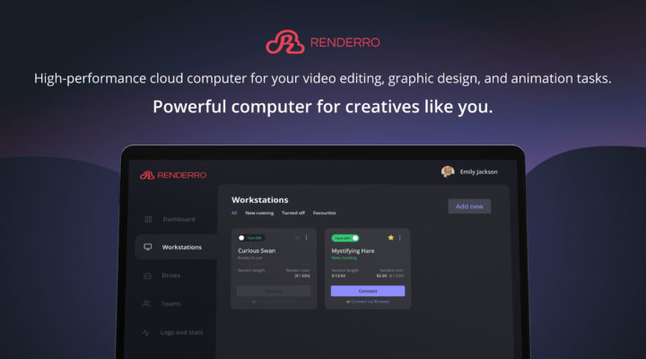 Renderro - powerful cloud computer for your post-production and creative tasks 1