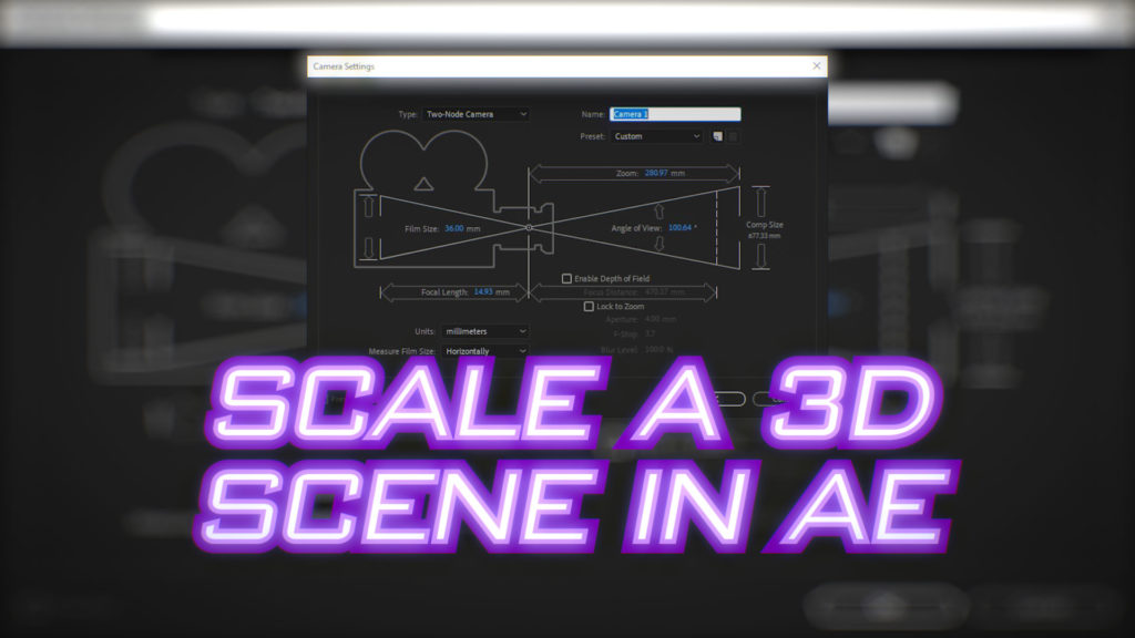 How to scale a 3D scene in After Effects 1