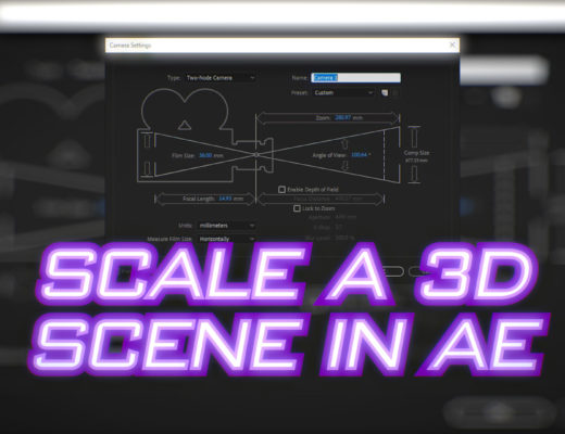 How to scale a 3D scene in After Effects 15