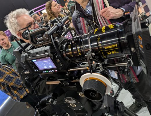 Crowds gather around a high end cinema camera set up at the 2025 BSC Exoo