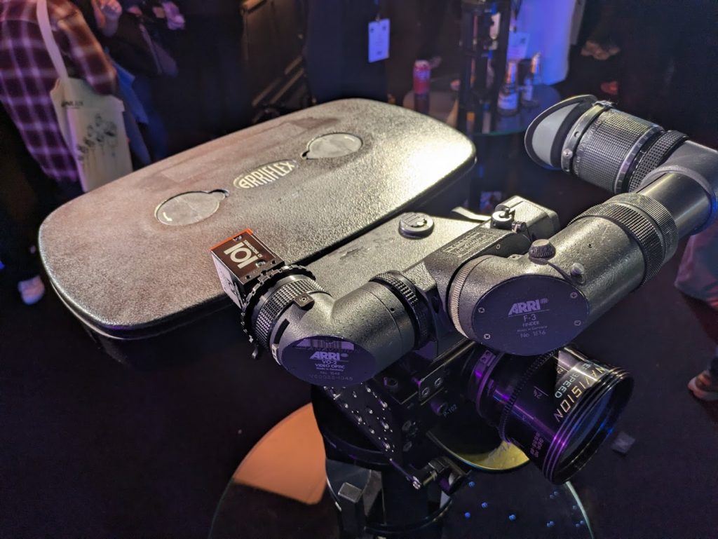 Arriflex VistaVision camera with Panavision lens on the Panavision booth.