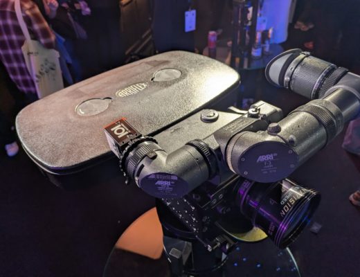 Arriflex VistaVision camera with Panavision lens on the Panavision booth.