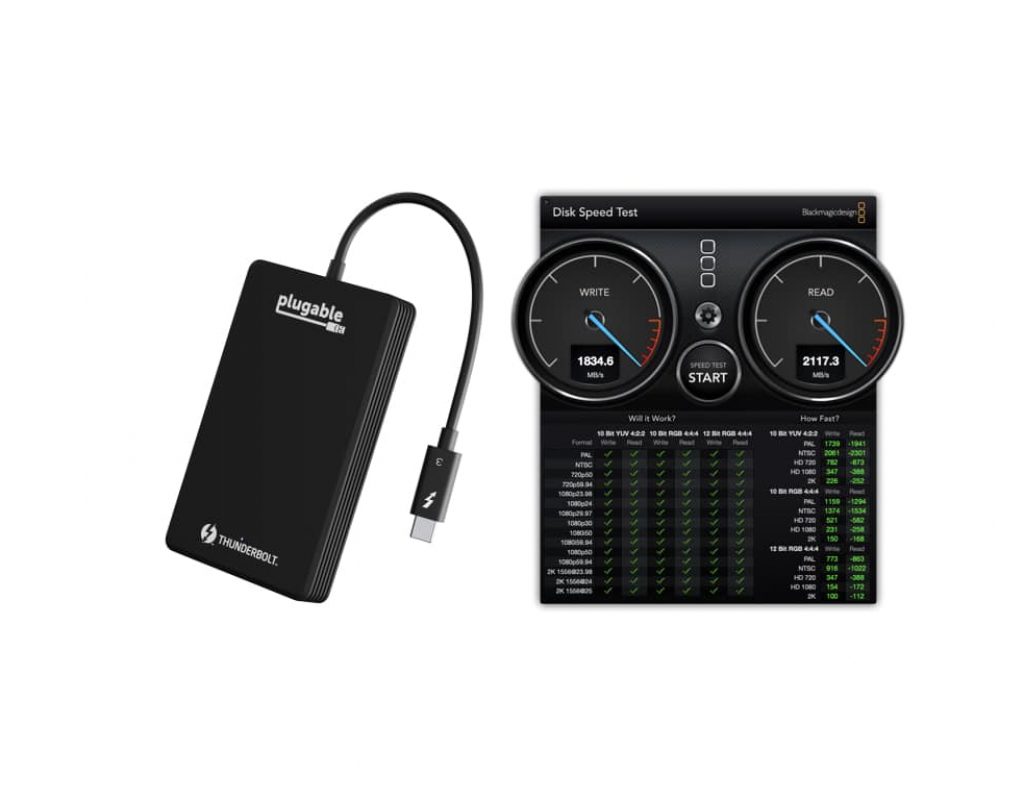 Speed test & review: Plugable NVMe Thunderbolt3 SSD external SSD 1