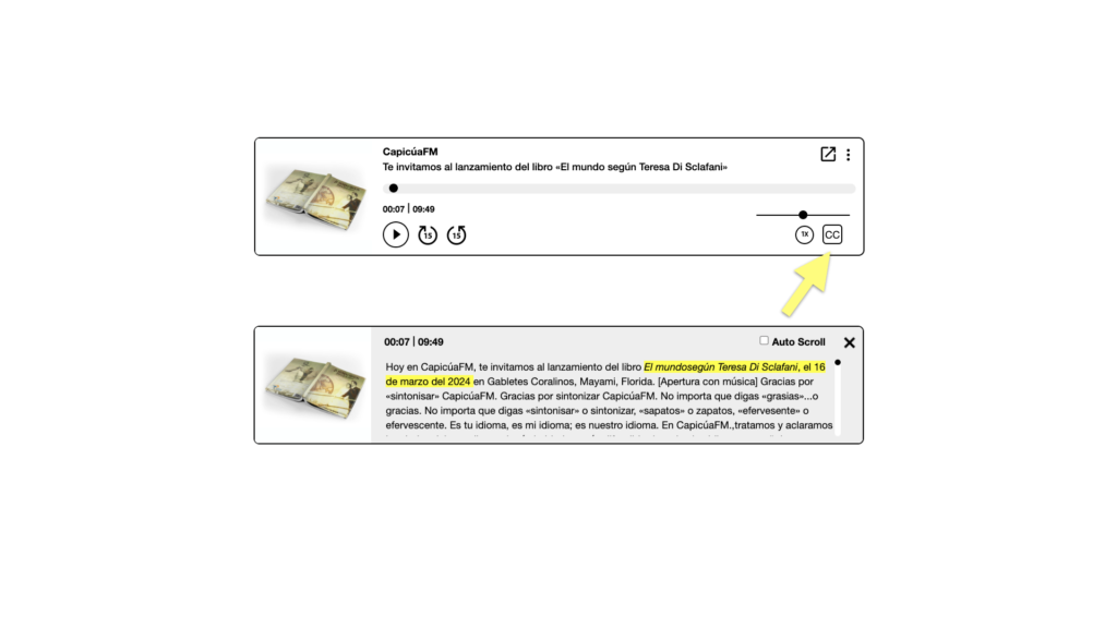 Podcast playback: immersive reading + italics on website-desktop & mobile 3