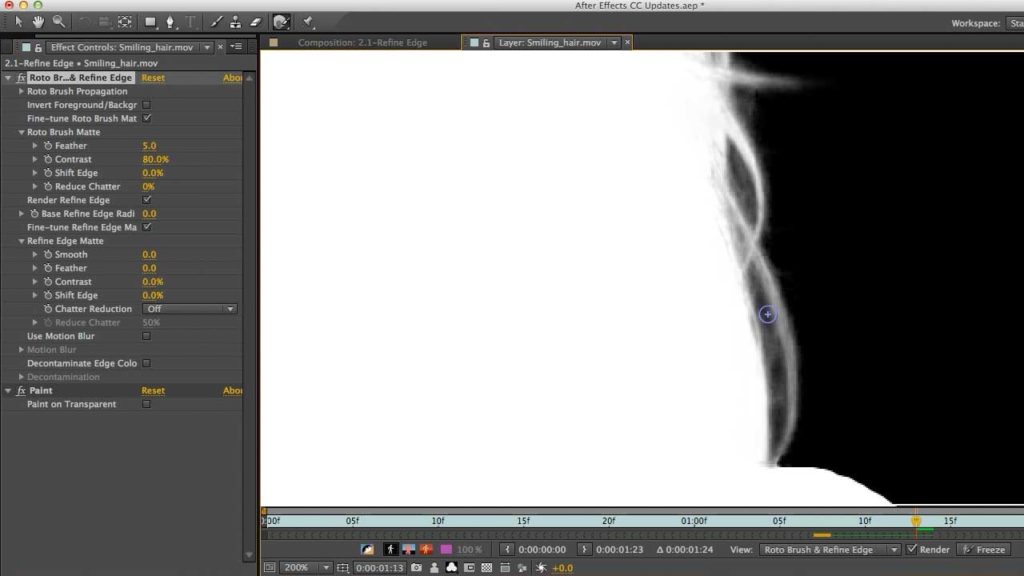 After Effects Refine Edges