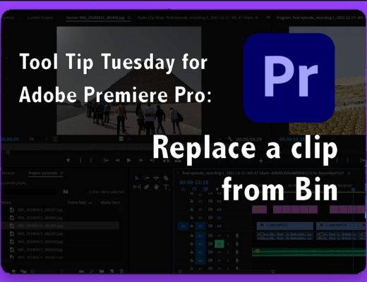 Tool Tip Tuesday for Adobe Premiere Pro: Replace from Bin 19