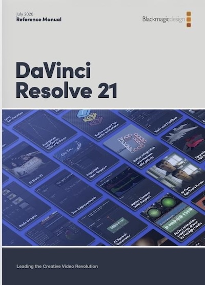A noteworthy DaVinci Resolve 21 event: The user manual gets an update 5