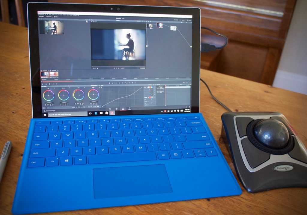 DaVinci Resolve on a Surface Pro 4 1