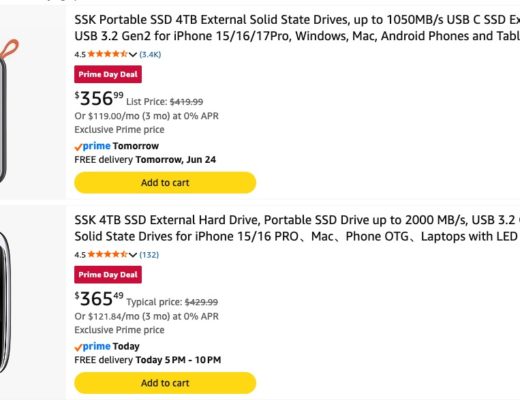Any good external SSD deals for Amazon Prime Day? 13