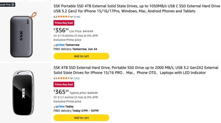 Any good external SSD deals for Amazon Prime Day? 1