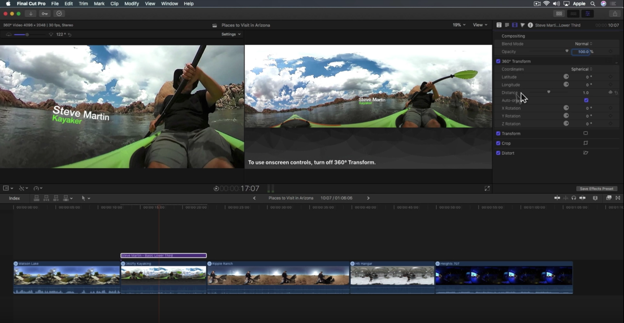Placing 2D Text in 360 Video with Final Cut Pro X 1