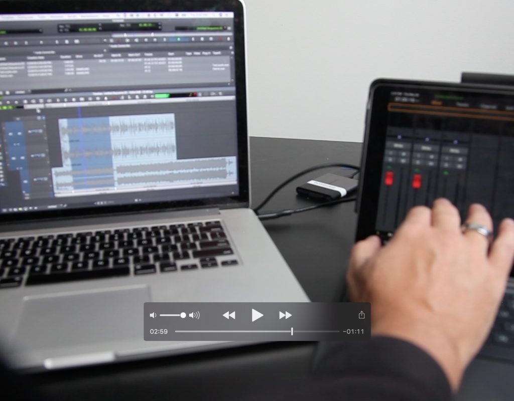 How to control Avid Media Composer's Audio Mixer in real-time with an iPad 1