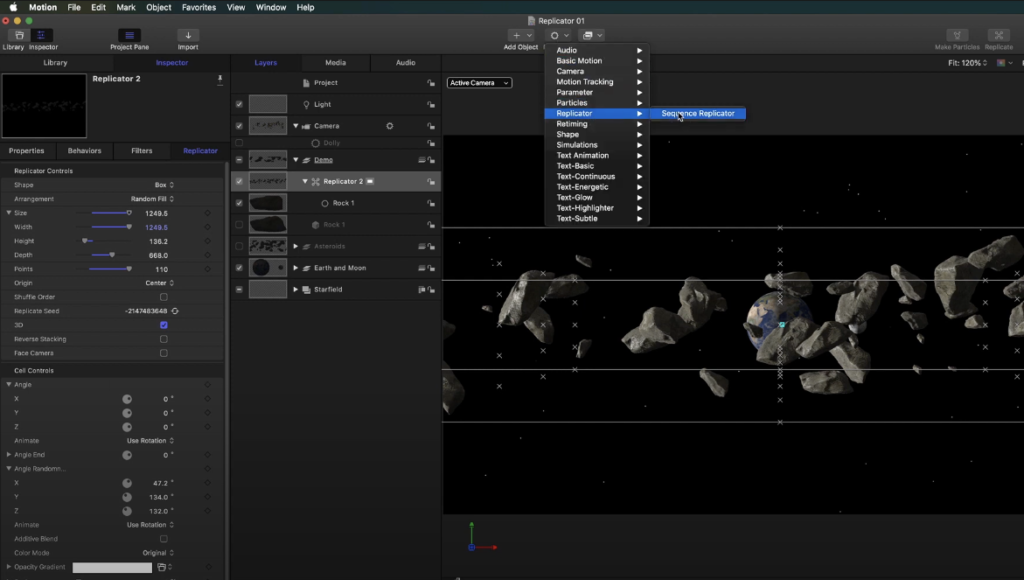 Replicating and Animating 3D Models in Motion 1