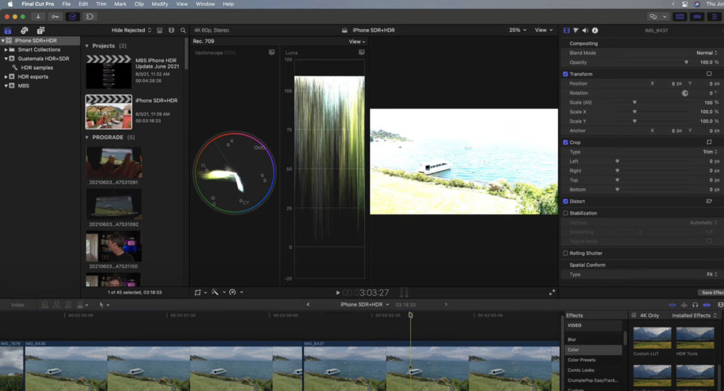 Editing iPhone HDR Video in Final Cut Pro 1