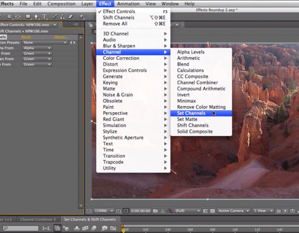 After Effects Classic Course: Set Channels & Shift Channels 1