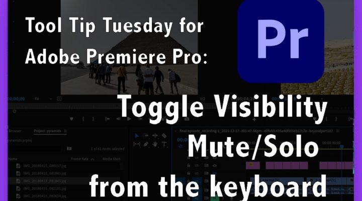 Tool Tip Tuesday for Adobe Premiere Pro: Toggle Visibility/Mute/Solo from the keyboard 1