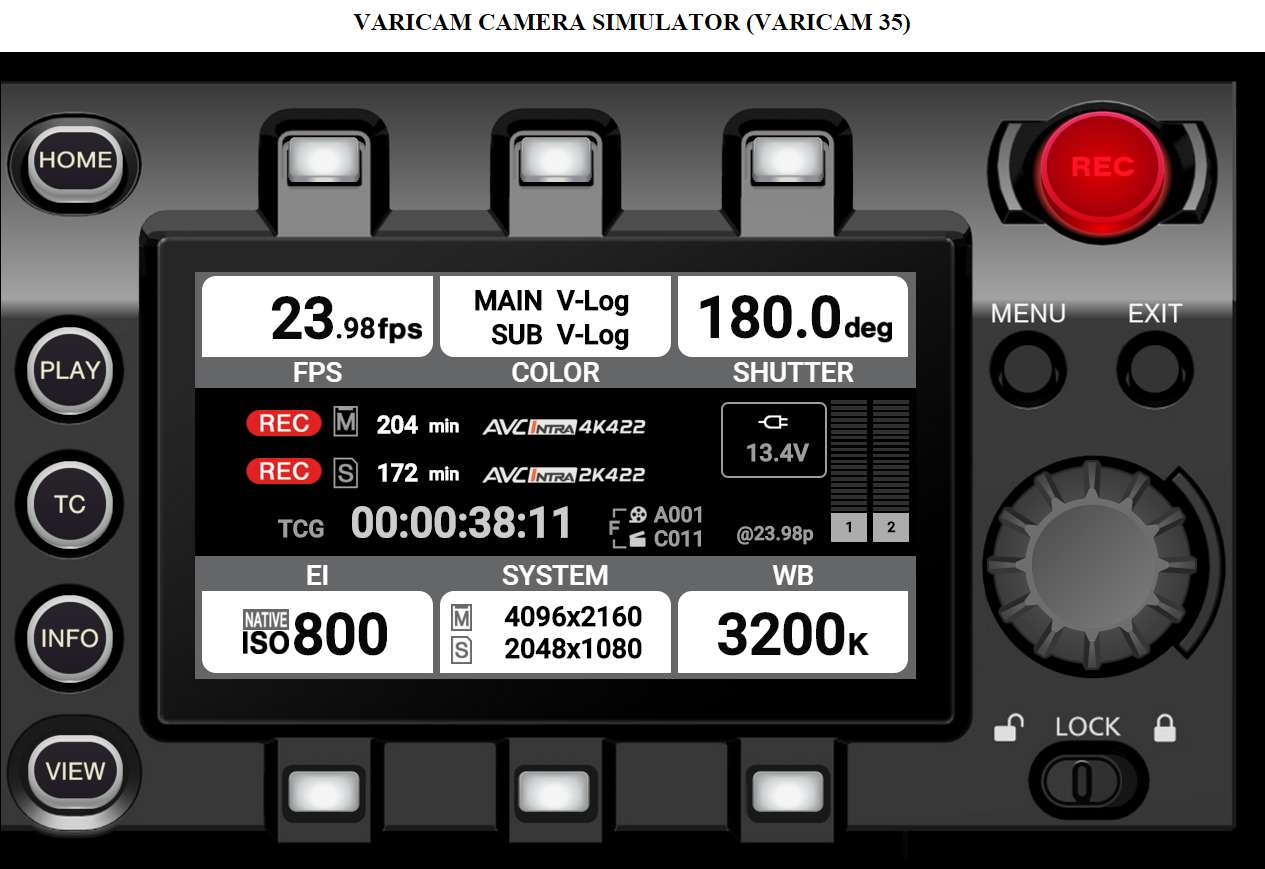 Varicam menu simulator now available 16