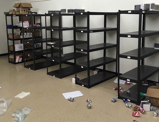 Only a few boxes remain on the shelves at Veydra