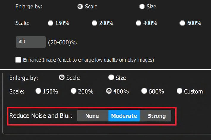 A.I. Gigapixel receives update and new resizing models