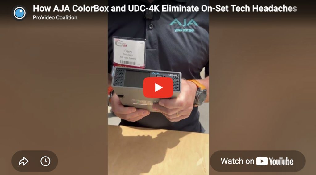 AJA at Cine Gear 2026 – How ColorBox and UDC-4K Solve the Chaos of Modern Multi-Format Sets 1