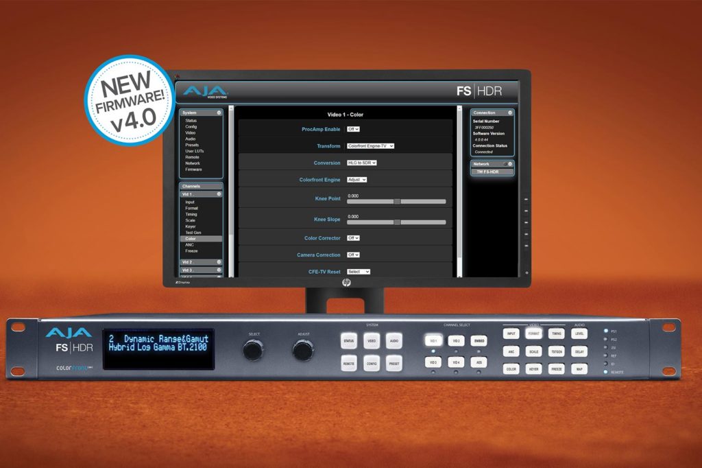 AJA introduces new Colorfront Engine TV Mode