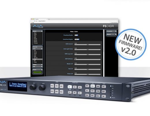 AJA's FS-HDR v2.0 software enables greater control over color