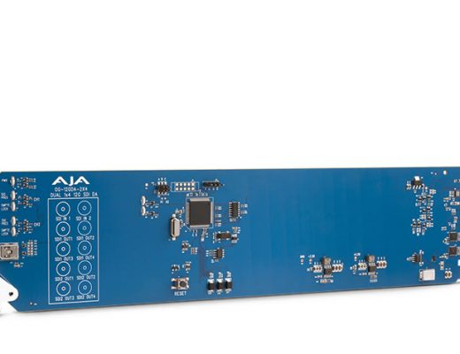 AJA shows OG-12GDA-2x4, an openGear 12G-SDI distribution amplifier 7