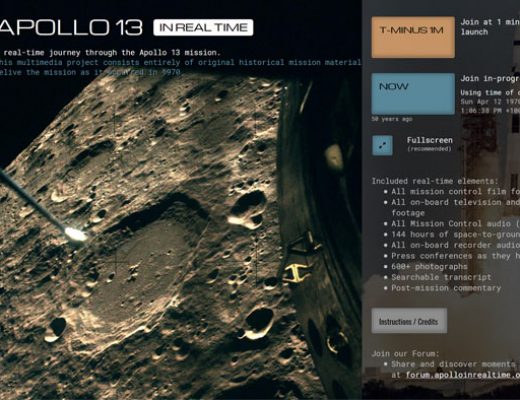 Apollo 13: films and audio allows us to relive the mission in real time