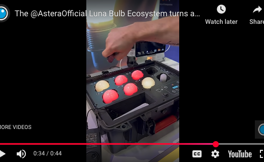 PVC at NAB 2025 - Turn any lamp into an LED Source with the Astera LunaBulb 6