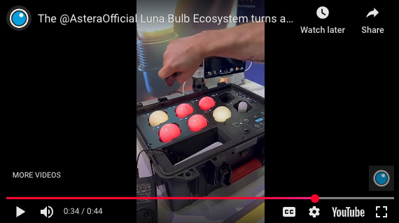 PVC at NAB 2025 - Turn any lamp into an LED Source with the Astera LunaBulb 1